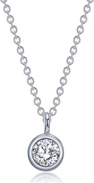 Lafonn Simulated Diamond Bezel Set Pendant Necklace