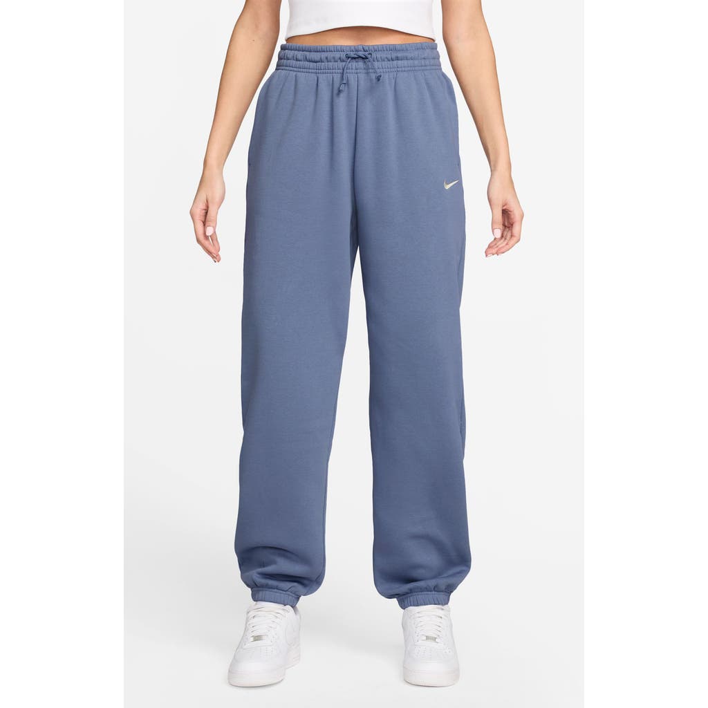 Nike Sportswear Phoenix Fleece High-waisted Oversized Sweatpants In Blue