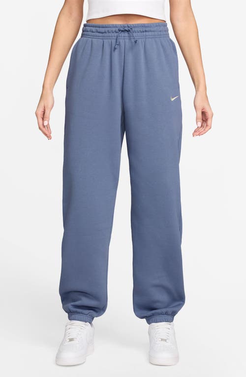 Nike Sportswear Phoenix Fleece High-waisted Oversized Sweatpants In Blue