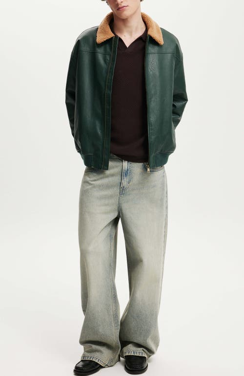 COTTON ON COTTON ON FAUX LEATHER FLIGHT JACKET