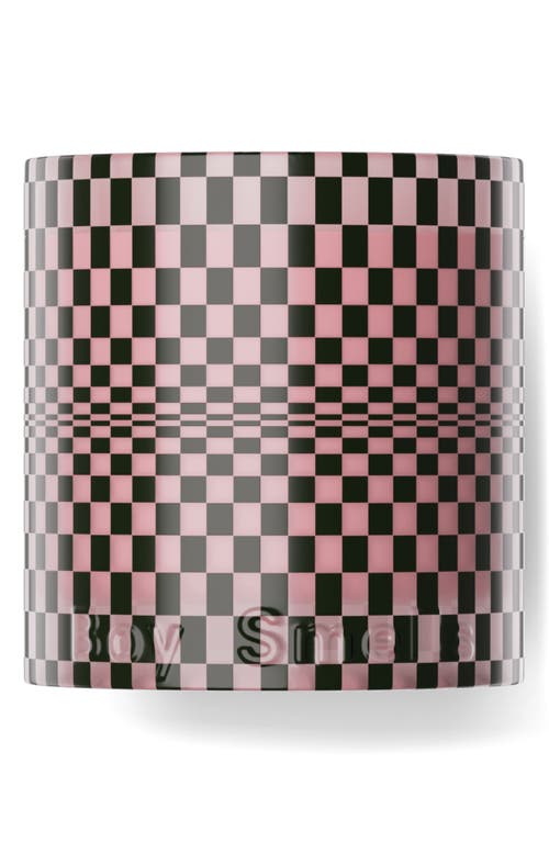 Boy Smells Festive Checker Hinoki Fantome Magnum Candle 27 Oz. In Pink