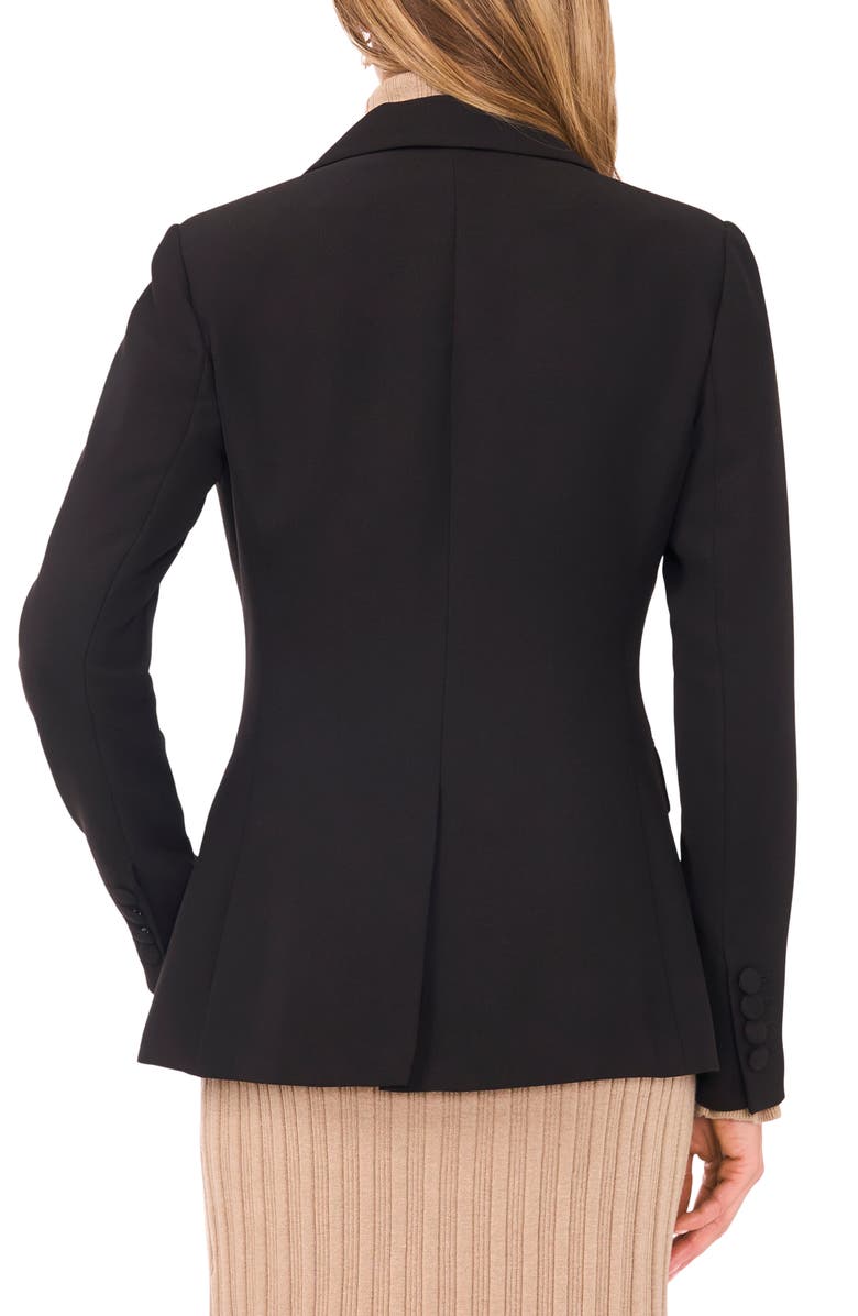 CeCe Heart Button Double Breasted Blazer, Alternate, color, Rich Black