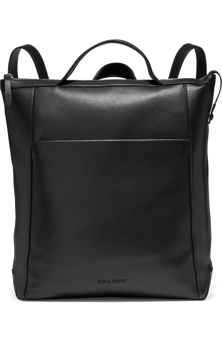 Cole Haan Grand Ambition Leather Convertible Backpack, Main, color,
