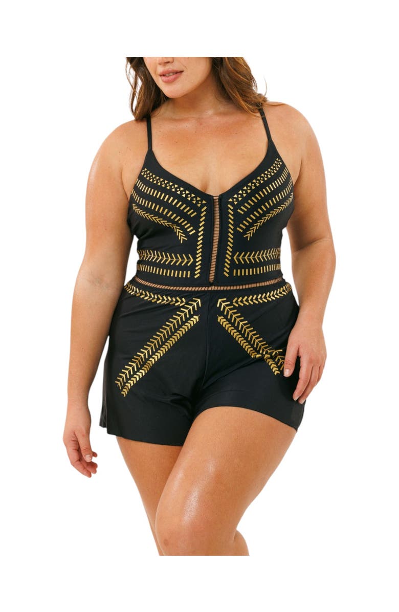 Biliblond Onepiece Overall Onepiece Overall, Alternate, color, Black Gold