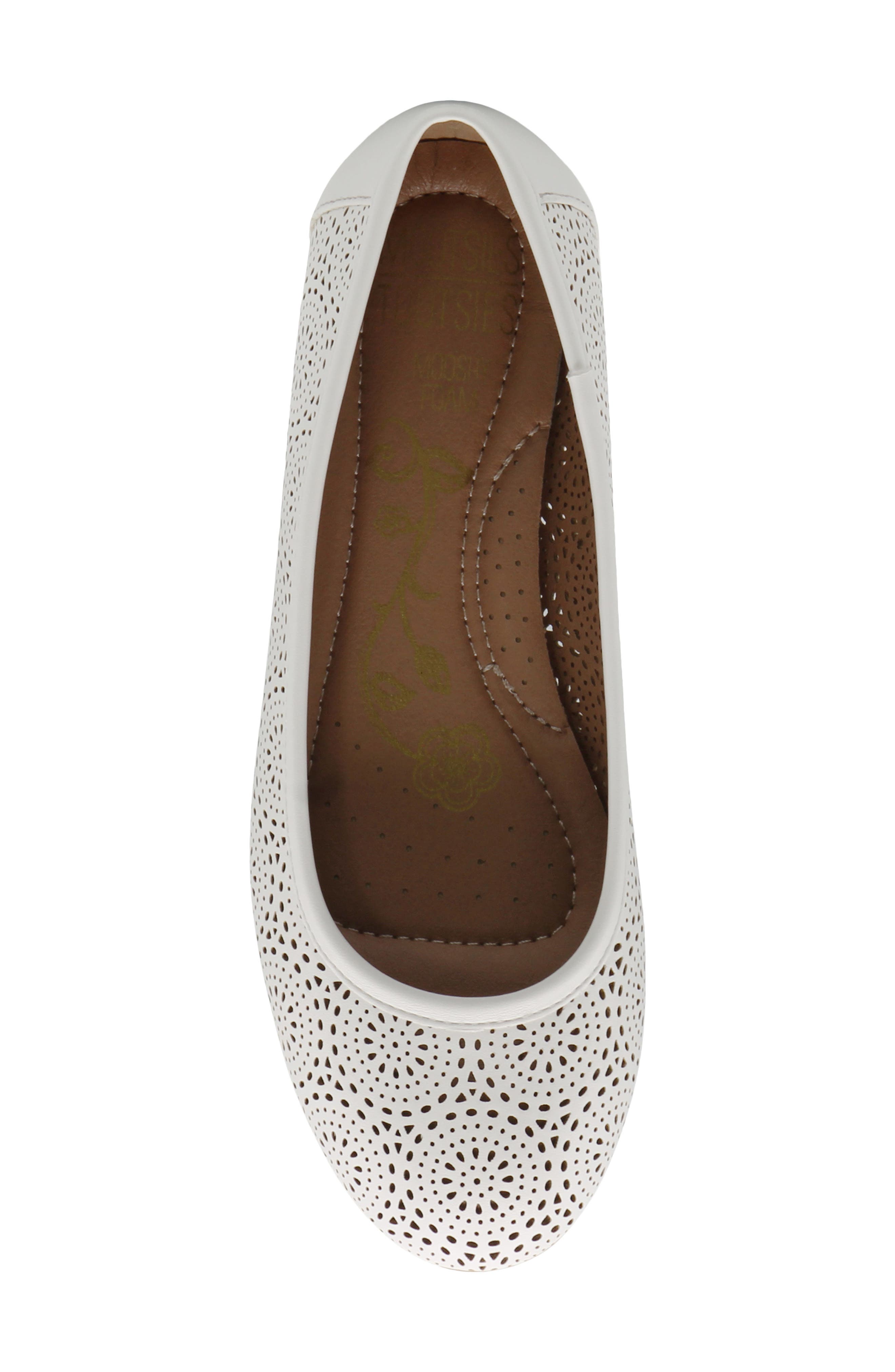 Cluke Faux Leather Flat, Alternate, color, WHITE