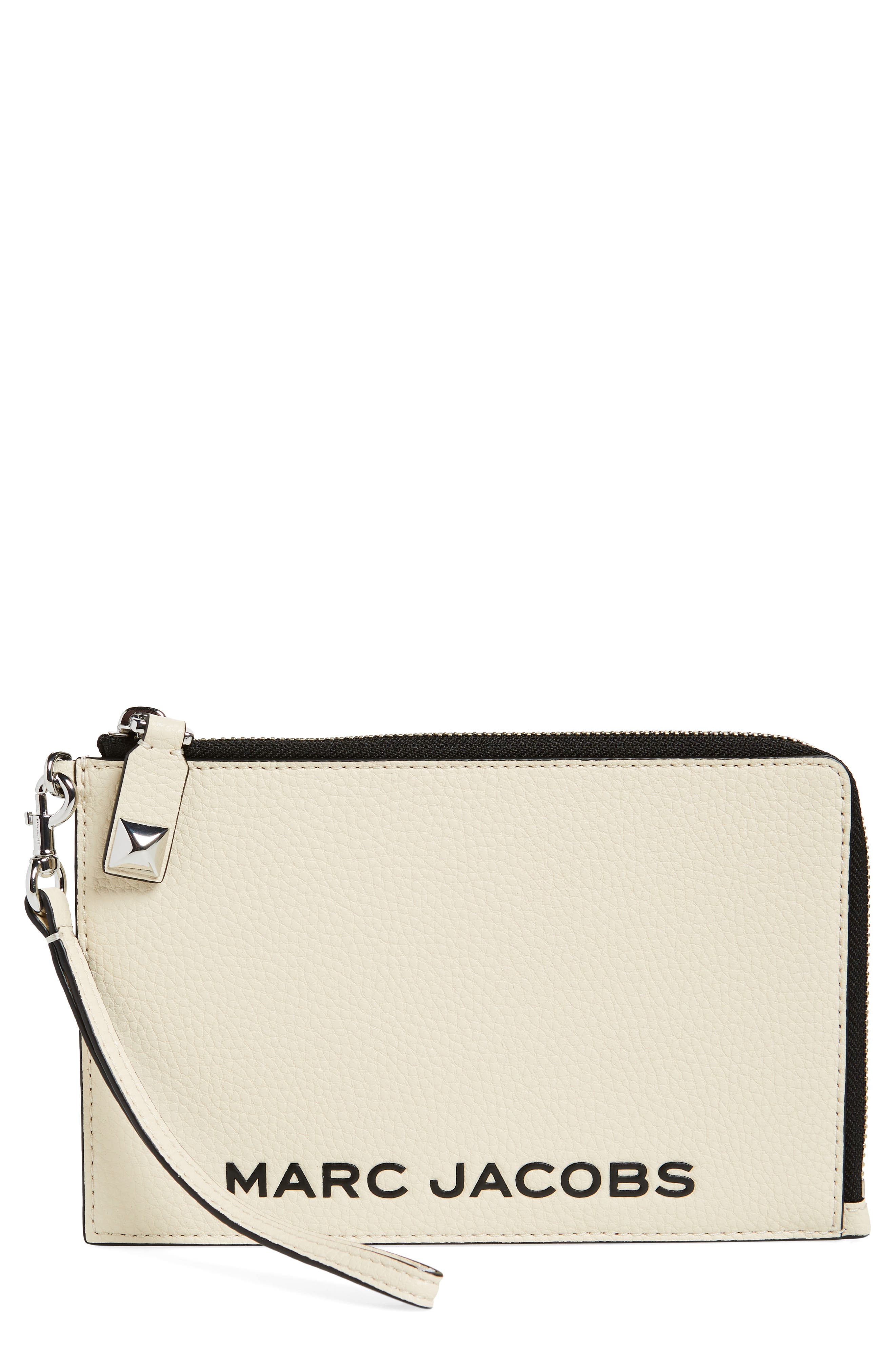 Zip Around Wristlet Card Case, Main, color, MARSHMALLOW