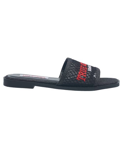True Religion Brat Mesh Slip On Sandal In Black