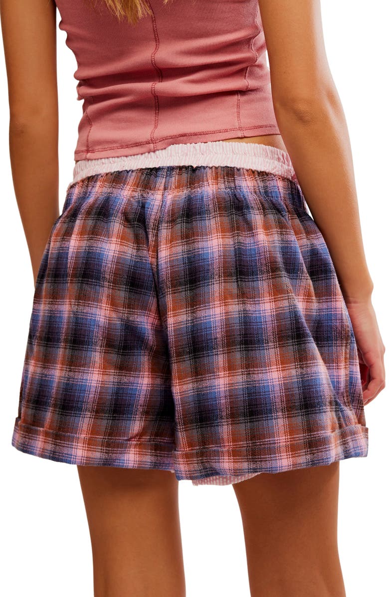 Free People Sunday Afternoon Boxer, Alternate, color, Pink Combo