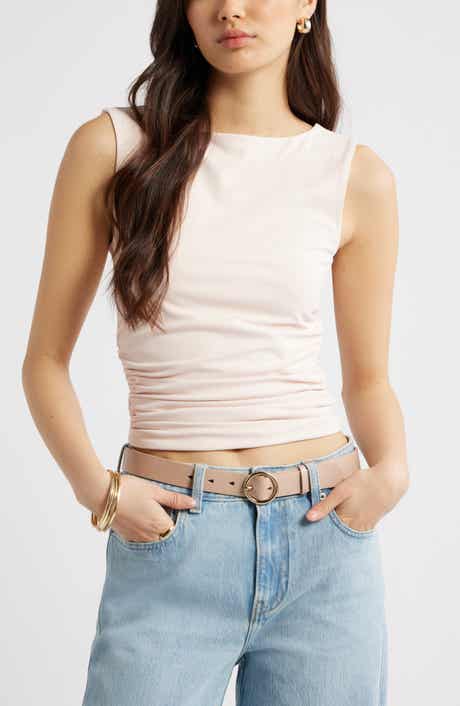 Boat Neck Sleeveless Top