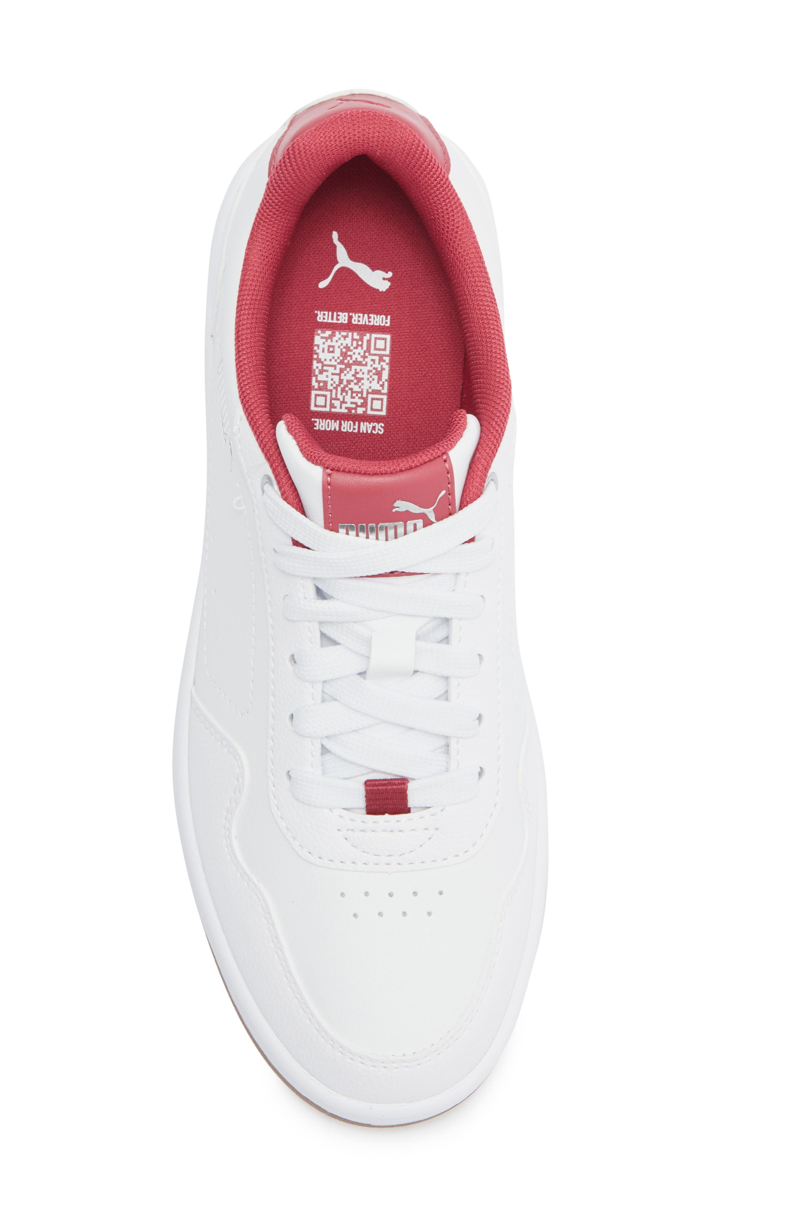 PUMA Court Classy Sneaker, Alternate, color, Puma White-Puma Silver-Port