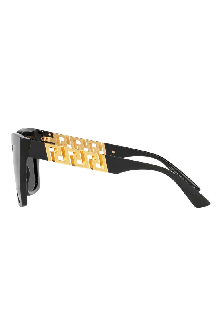 56mm Square Sunglasses, Alternate, color, BLACK