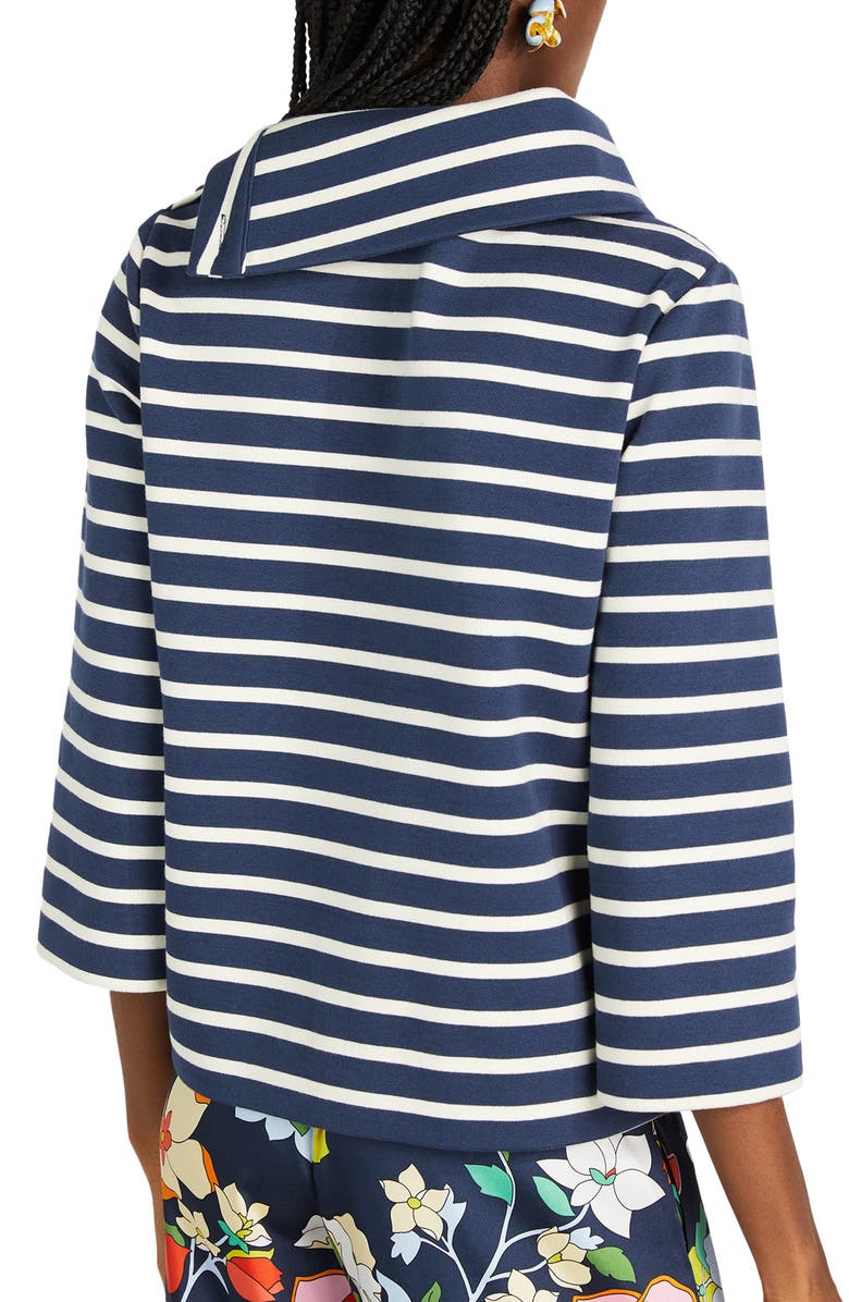 Kate Spade New York stripe ponte top, Alternate, color, 