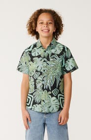 Rip Curl Kids' Barrel Killa Short Sleeve Button-Up Shirt