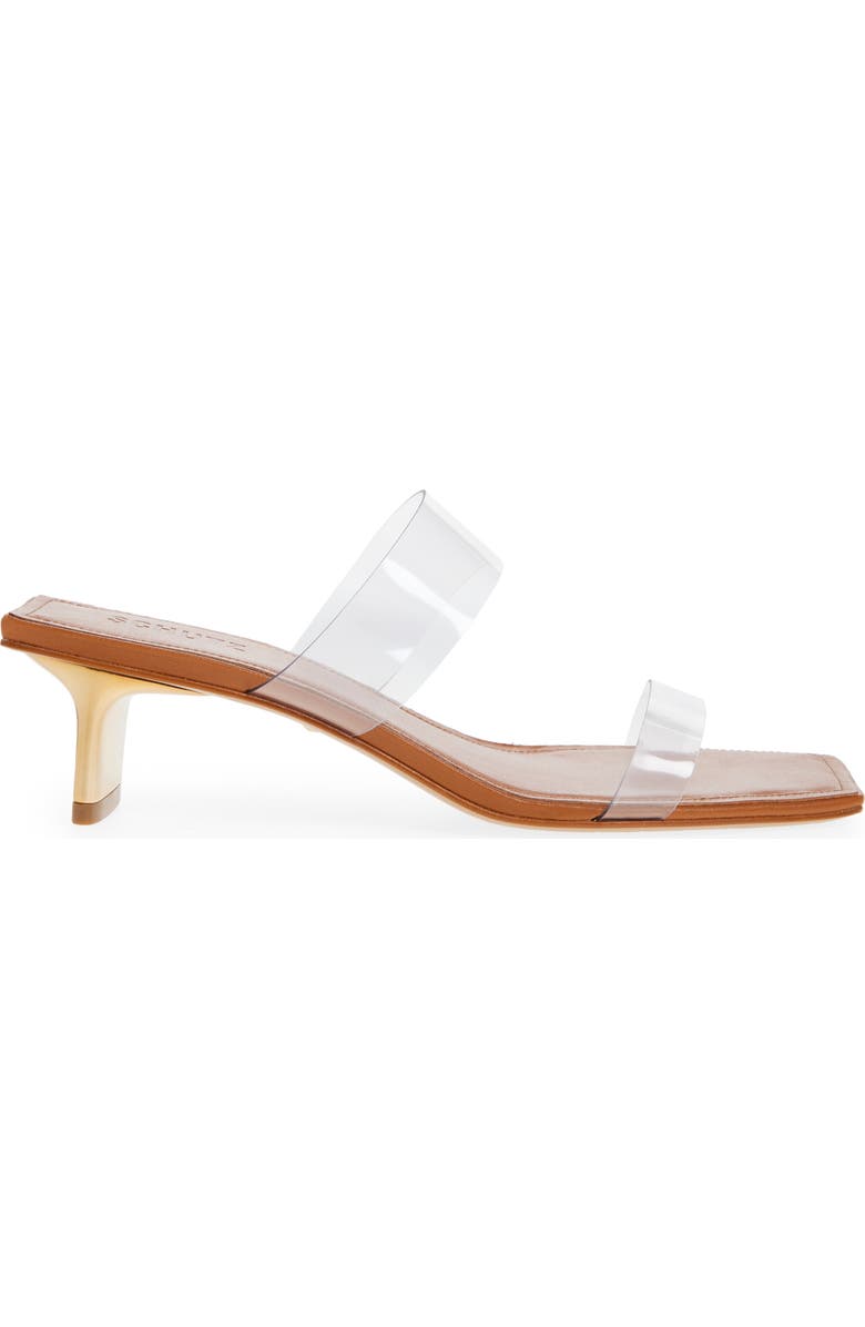 Schutz Ariella Slide Sandal, Alternate, color, Transparente/ Cuoio Brown