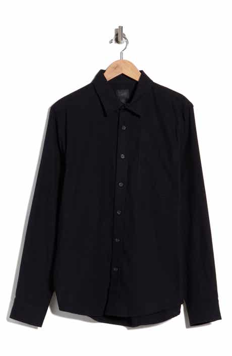 Cotton Flannel Button-Up Shirt