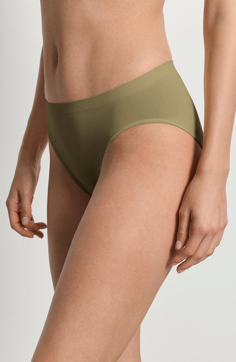 Hanro Touch Feeling High Cut Briefs, Main, color, Covert Green