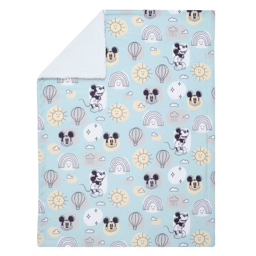 Lambs & Ivy Disney Baby Classic Mickey Mouse Soft Fleece Baby Blanket In Blue