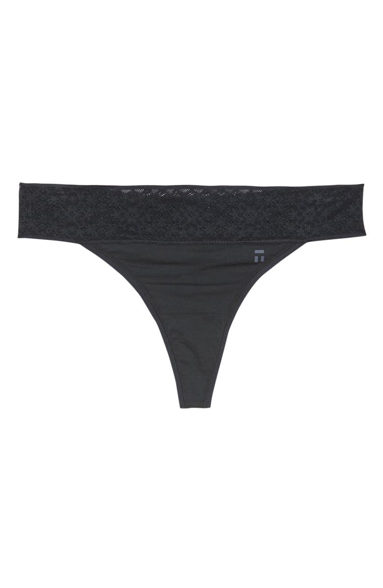 Tommy John Cool Cotton & Lace Thong, Alternate, color,