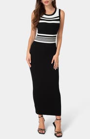 bebe Sleeveless Knit Maxi Dress