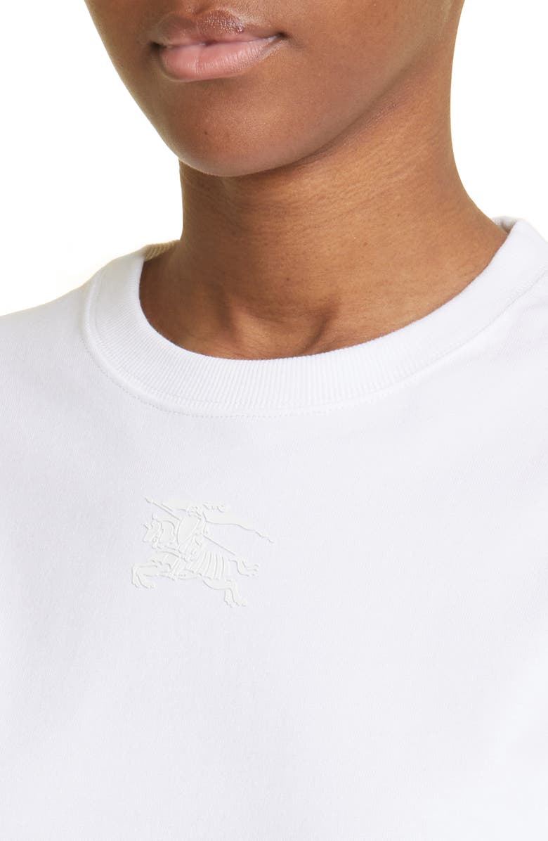 Burberry Tonal Terry Cloth EKD Appliqué T-Shirt, Alternate, color, 