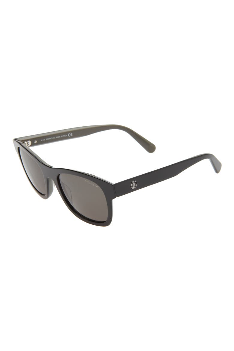 53mm Polarized Sunglasses, Alternate, color, BLACK/ SMOKE POLARIZED