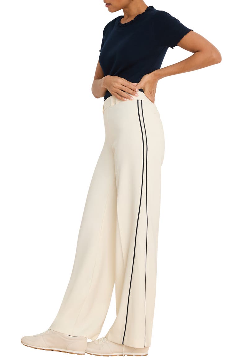 Flared Wide Leg Pants, Alternate, color, CLASSIC CREAM