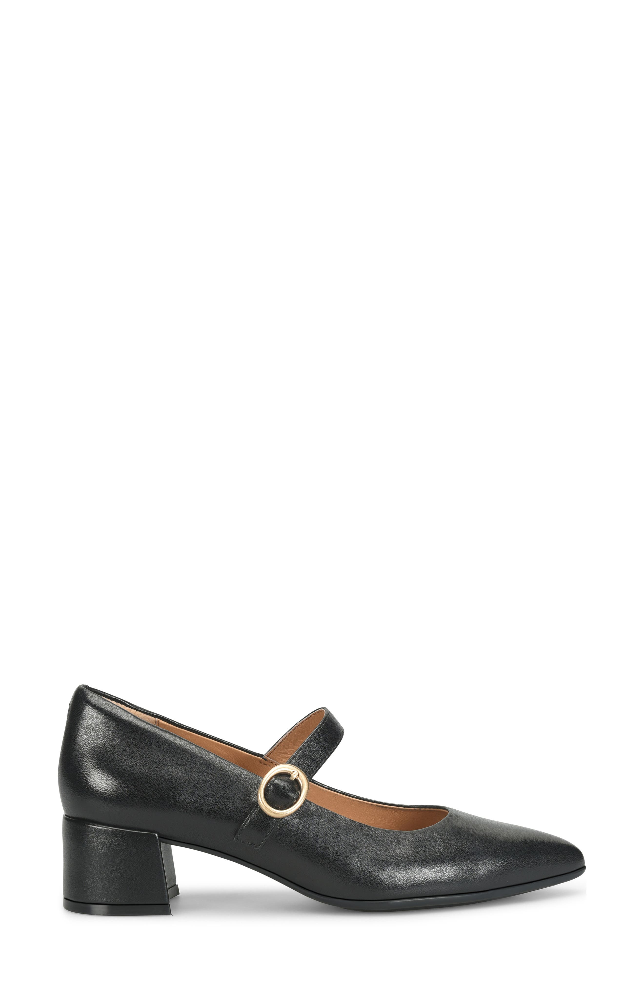 Stacy Pointed Toe Mary Jane Pump, Alternate, color, BLACK