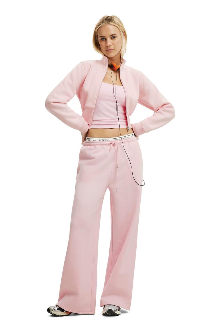 Women's Active Plush Fitted Zip Through, Alternate, color, Cherry Dream