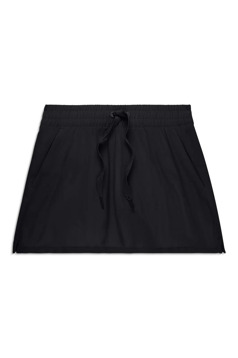 Driftlight Drawstring Miniskirt, Alternate, color, BLACK
