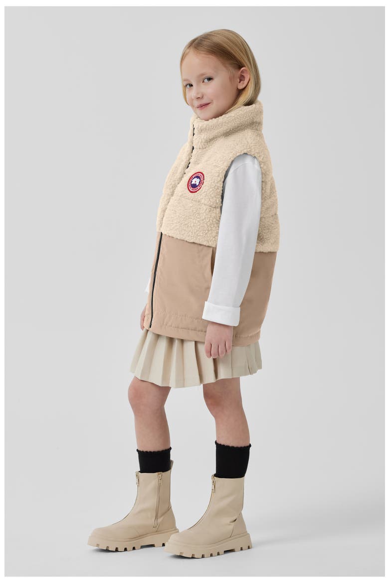 Kids' Elora Water Repellent 650-Fill-Power Down Vest, Alternate, color, LIGHT TAN/ TAN-TAN CLAIR/ TAN