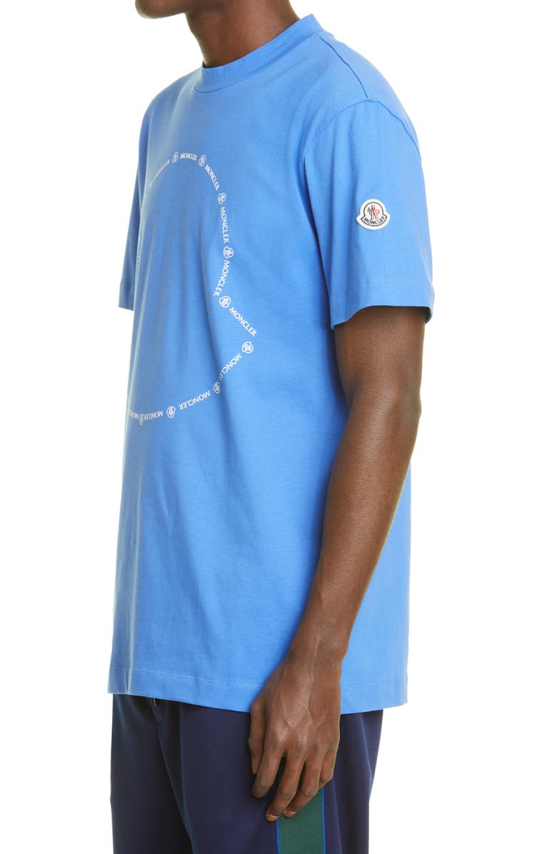 Moncler Logo Outline Graphic Tee, Alternate, color,