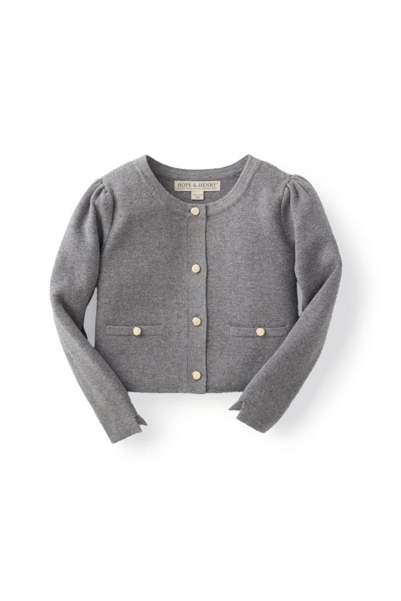 Baby Girls' Milano Stitch Cardigan, Infant, Main, color, Gray