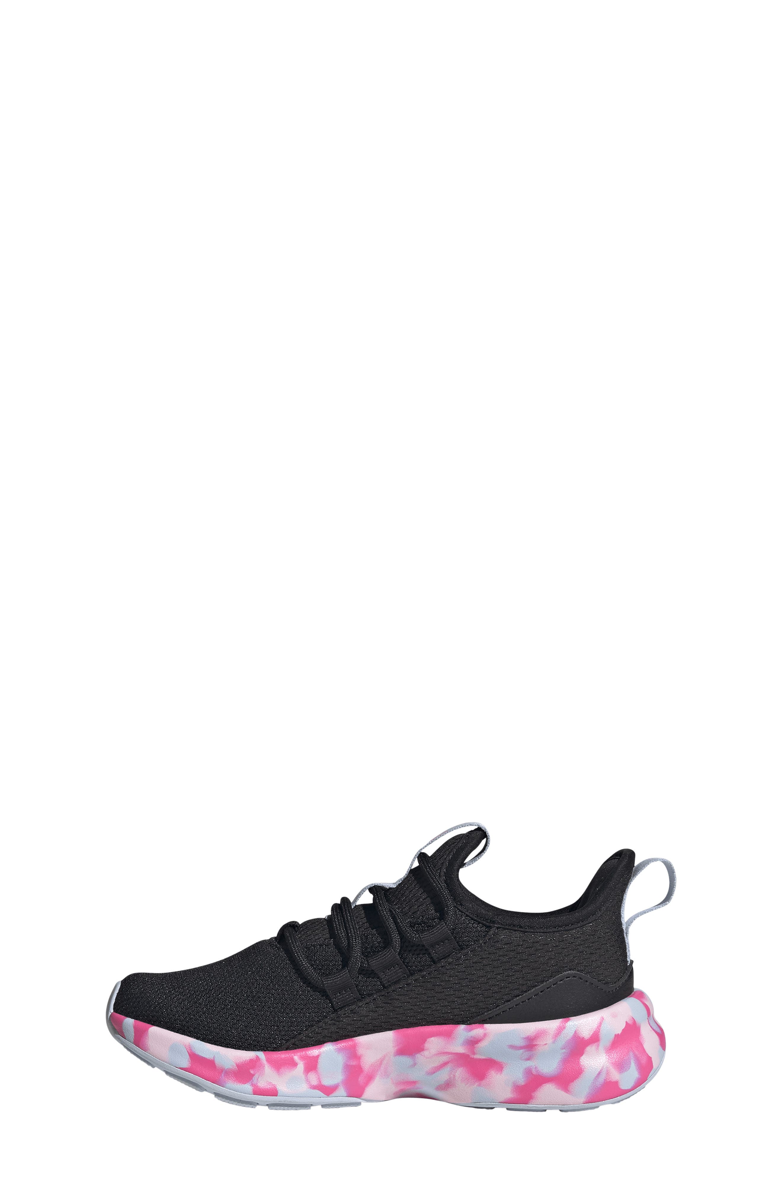adidas Kids' Lite Racer Adapt 8.0 Sneaker, Alternate, color, Black/ Crystal Sky/ Shock Pink
