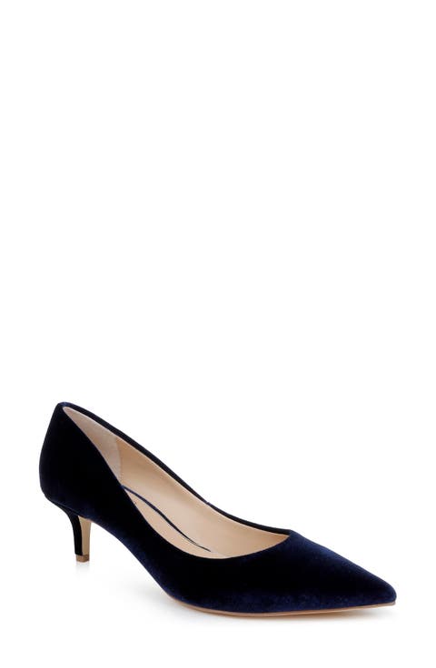 Enola Pointed Toe Kitten Heel Pump (Women)
