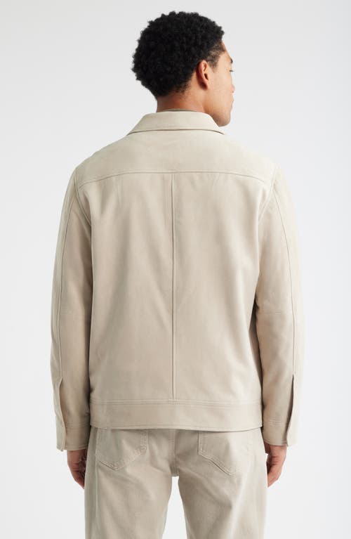 Nordstrom Suede Zip Front Jcaket In Neutral