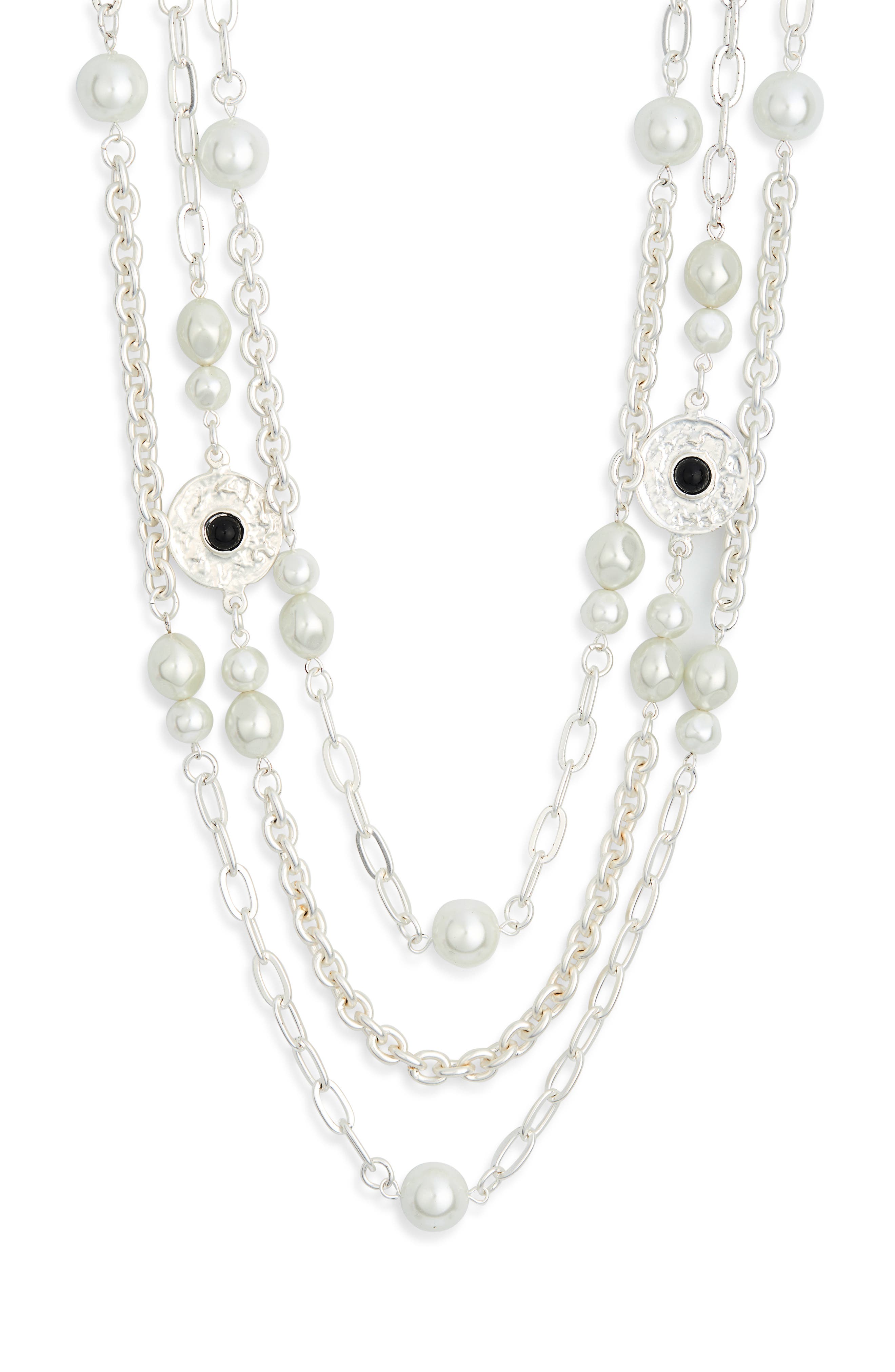 Karine Sultan Triple Row Chain Necklace