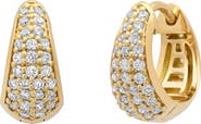 Sara Weinstock 18K Gold Diamond Huggie Hoop Earrings