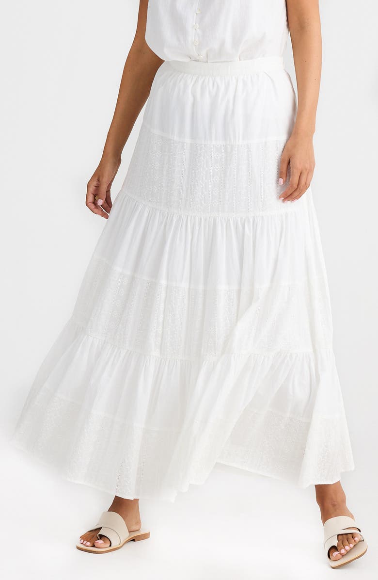 Talisman the Label Dahlia Tiered Cotton Maxi Skirt, Alternate, color, 