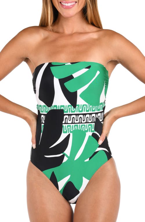 Sunshine 79 Monstera Bandeau One-piece Swimsuit