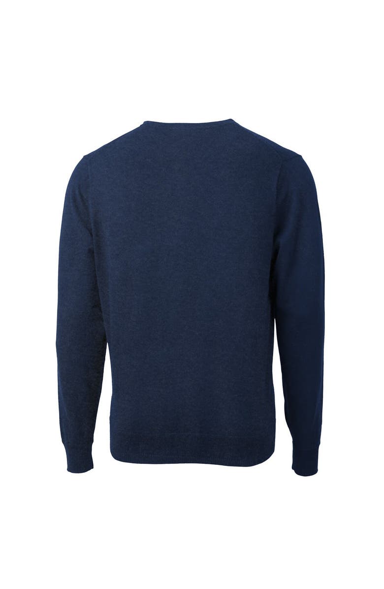 Cutter & Buck Men's Cutter & Buck Navy Houston Oilers Throwback Logo Lakemont Tri-Blend Big & Tall V-Neck Pullover Sweater, Alternate, color,