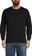 Lands' End Super-T Long Sleeve T-Shirt with Pocket