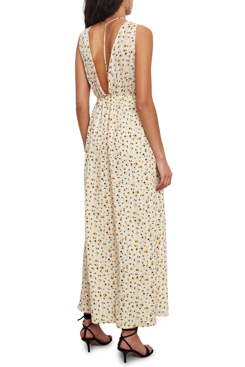 Becky Floral Sleeveless Maxi Dress, Alternate, color, ECRU