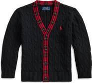 Polo Ralph Lauren Kids' Cable Knit Cotton Cardigan