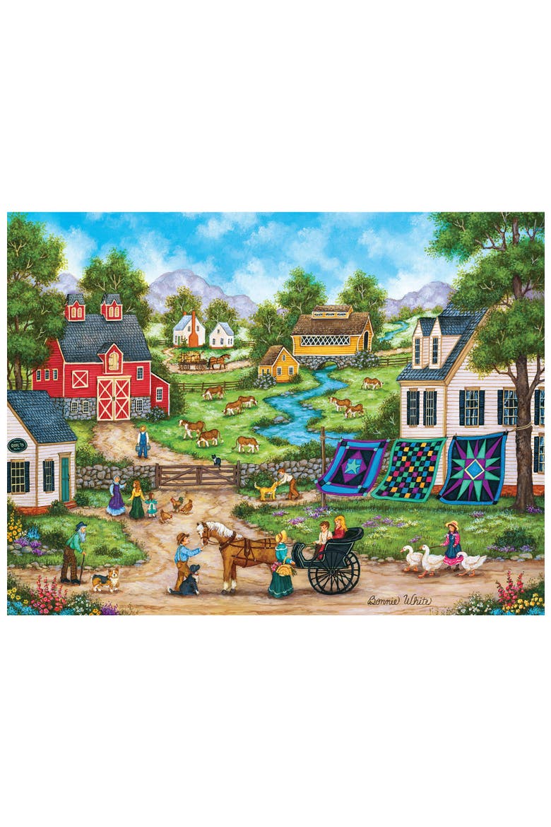 Roadside Gossip 500 Piece Jigsaw Puzzle, Alternate, color, Multicolor