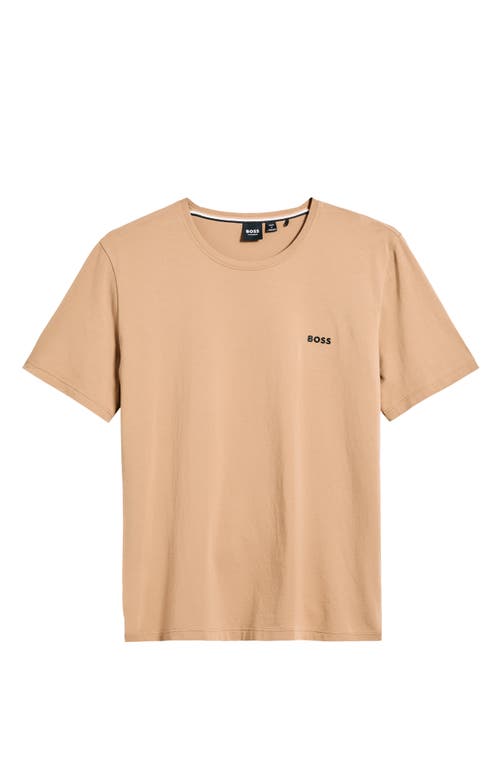 Hugo Boss Boss Mix Match Pajama T-shirt In Medium Beige