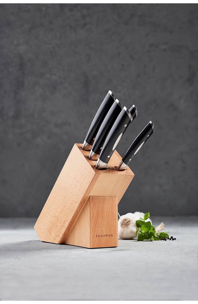 Scanpan Classic 6-Piece Knife Block Set, Alternate, color, Black