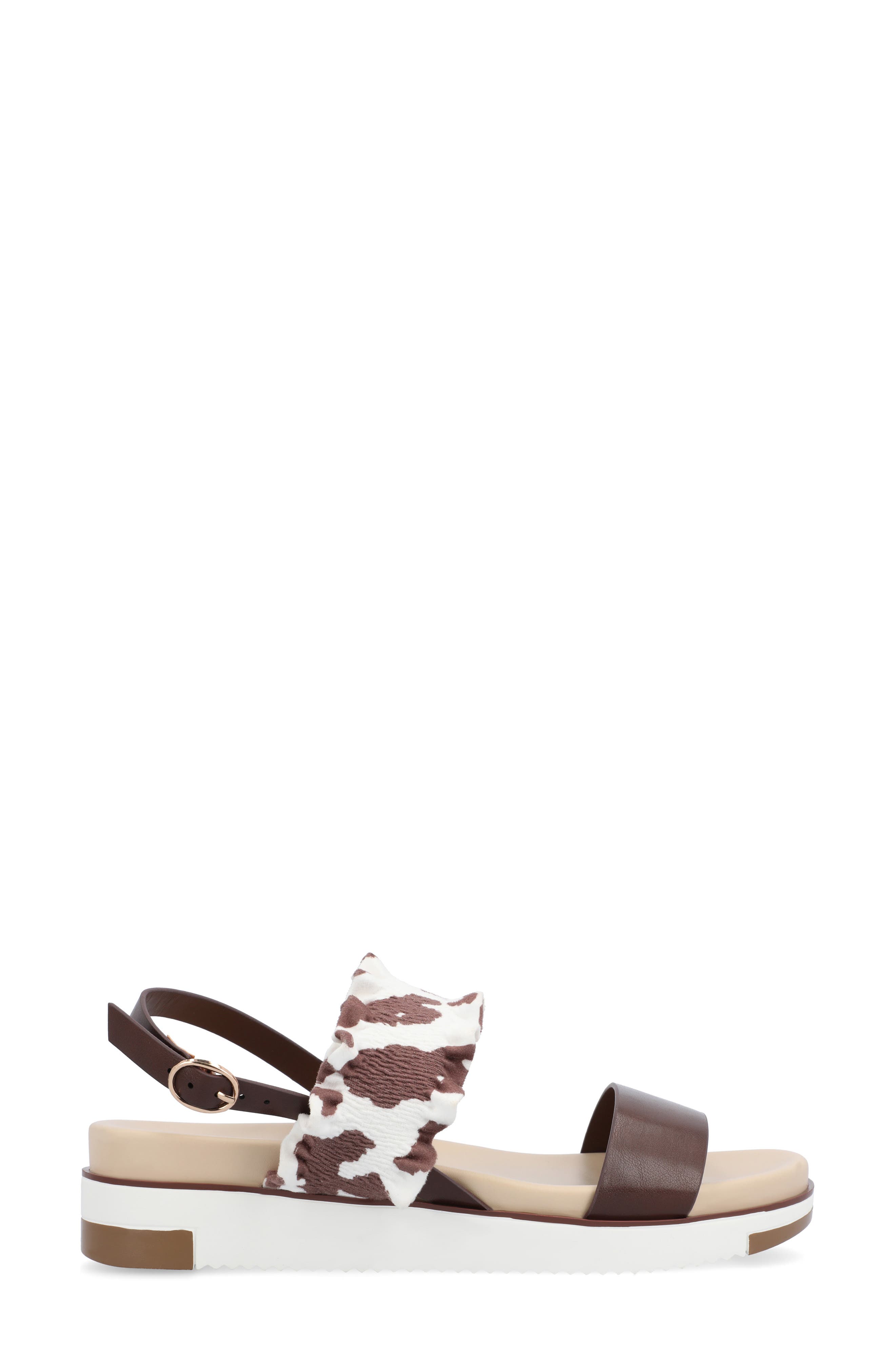 Journee Collection Riya Sandal, Alternate, color, Brown