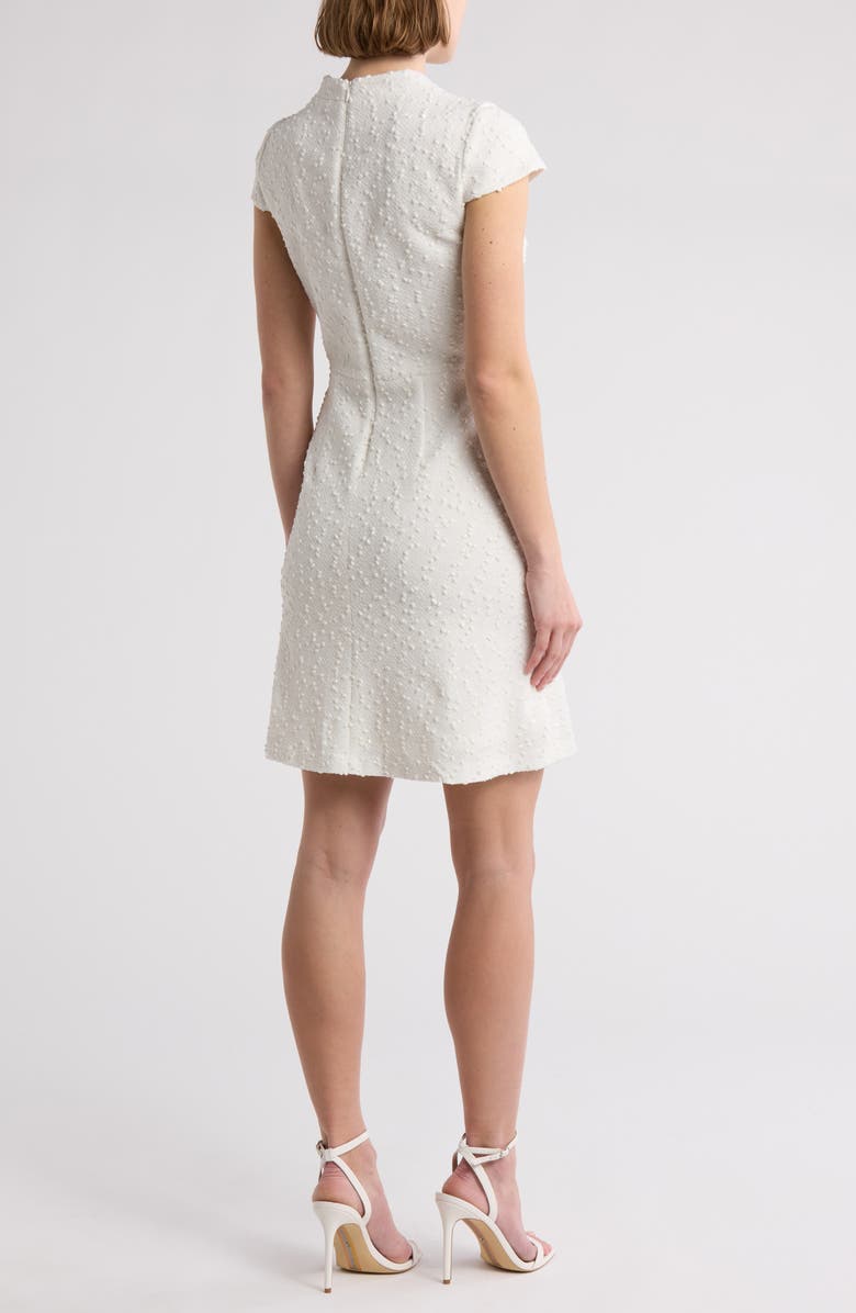Vince Camuto Bouclé Knit Cap Sleeve Fit and Flare Dress, Alternate, color,