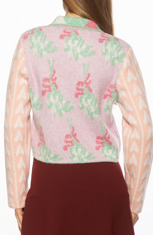 Alexia Admor Wayne Collared Knit Cardigan In Pink