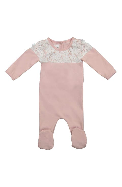 Lace Yoke Footie (Baby)
